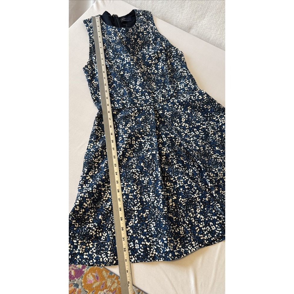 Gap Linen Cotton Fit & Flare Blue Floral Sleeveless Dress Women's 4 Cottagecore - Picture 12 of 12